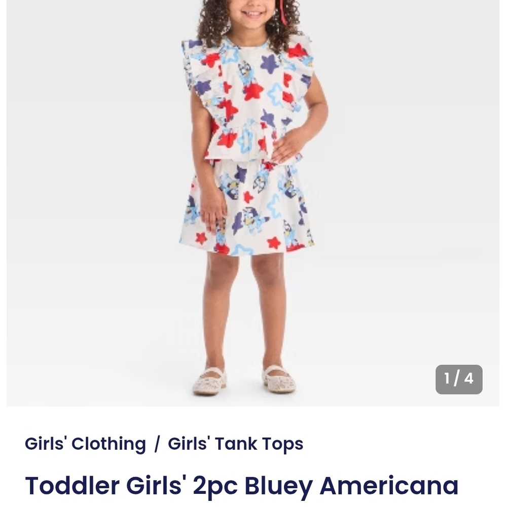 Bluey Americana Kids Matching Set